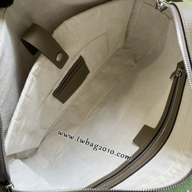gucci專櫃新款原廠皮手袋 古馳灰色超級雙G皮革公事包 jcp1579